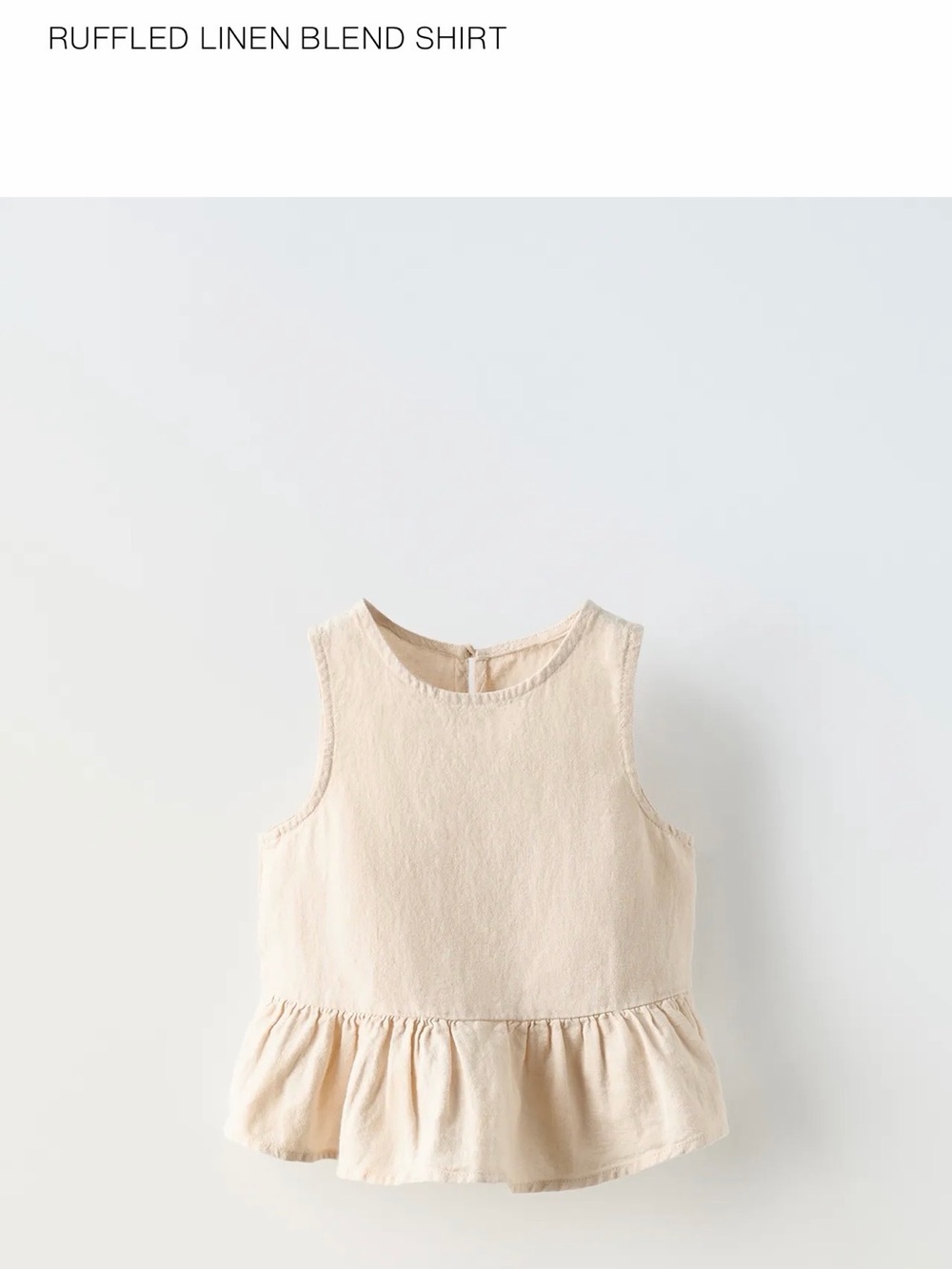 Zara Ruffled Linen Top